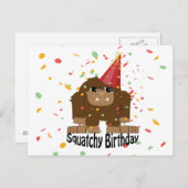 Carte Postale Nouvel anniversaire de la petite Squatcha Bigfoot (Devant / Derrière)