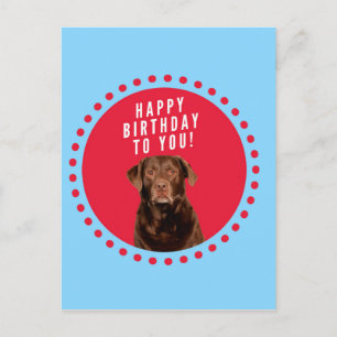 Carte Postale Nouvel anniversaire joyeux du chien de triever Bro