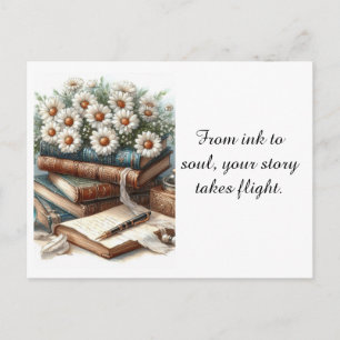 Carte Postale Nouvel Auteur Félicitations Vintage Books