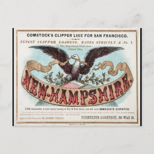 Carte Postale Nouvel Hampshire Clipper (Devant)