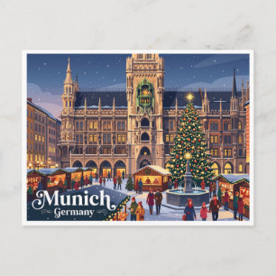 Carte Postale Nouvel Hôtel de Ville Munich Allemagne