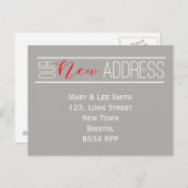 carte postale nouvelle adresse (Devant / Derrière)