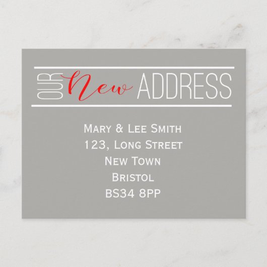 carte postale nouvelle adresse (Devant)