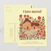 Carte Postale Nouvelle Adresse Accueil J'Ai Déplacé Fleurs Agric (Devant / Derrière)