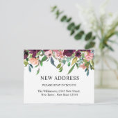 Carte Postale Nouvelle adresse | Aquarelle Florale et Verdure (Debout devant)