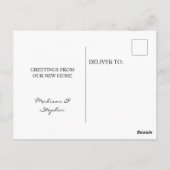 Carte Postale Nouvelle adresse | Aquarelle Florale et Verdure (Dos)