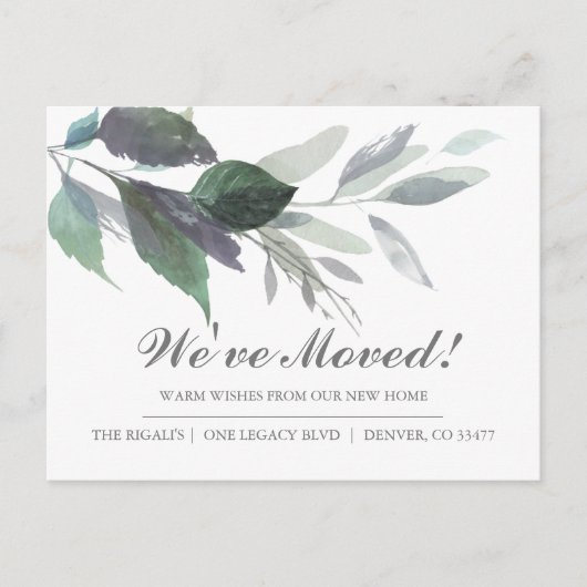 Carte Postale Nouvelle adresse Changement d'adresse Faire-part d (Devant)