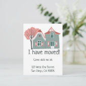 Carte Postale Nouvelle adresse de domicile Annonce de déménageme (Debout devant)