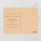 Carte Postale Nouvelle adresse Déplacement Art villageois automn (Dos)