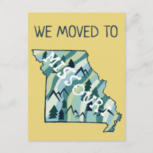 Carte Postale NOUVELLE ADRESSE Déplacement État du Missouri Cart