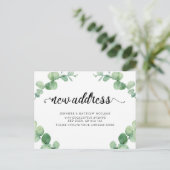 Carte Postale Nouvelle adresse Eucalyptus Leaf Botanographie (Debout devant)