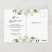 Carte Postale Nouvelle adresse, Faire-part de déménagement de ve (Dos)