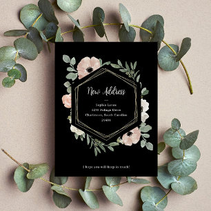 Carte Postale Nouvelle Adresse   Fleurs de Pêche Poussiéreuses s