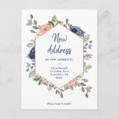 Carte Postale Nouvelle adresse | Floral Geometry Moving Faire-pa (Devant)