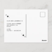 Carte Postale Nouvelle adresse manuscrite Étoile de script | Noi (Dos)