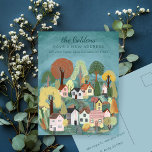 Carte Postale Nouvelle adresse Mote Country Village Art<br><div class="desc">Customisez cette carte de faire-part mobile avec votre propre texte à l'avant et à l'arrière ! Cliquez sur "Personnaliser" ci-dessus pour modifier le texte. Cliquez ensuite sur "modifier à l'aide de l'outil de conception" pour ajuster les polices, les couleurs et les placements. Consultez ma boutique pour en savoir plus ou...</div>
