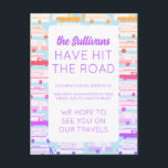 Carte Postale NOUVELLE ADRESSE NOMAD Camper Trailer Vanlife RV<br><div class="desc">Des camionnettes et camionnettes colorées dansent sur cette carte,  parfait pour les nouveaux nomades pour informer leurs proches de leur nouvelle adresse postale pendant leur voyage. Customisez tout le texte selon vos besoins,  changez les couleurs et les polices. Jetez un oeil à mon magasin pour plus !</div>