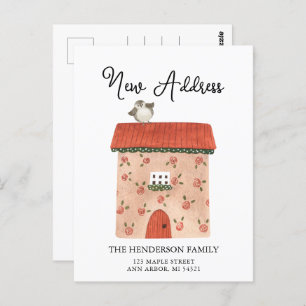 Carte Postale Nouvelle adresse Nouvelle maison Moving Faire-part