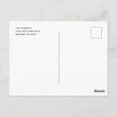 Carte Postale Nouvelle adresse Photo Écriture sarcelle (Dos)