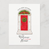 Carte postale nouvelle adresse Porte rouge Ananas (Devant)