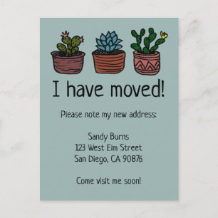 Carte Postale Nouvelle adresse résidentielle Moving Faire-part m