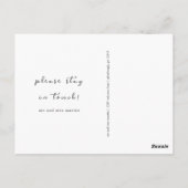 Carte Postale Nouvelle adresse Script moderne avec Botanique sim (Dos)