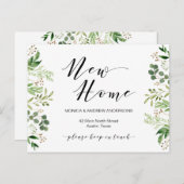 Carte Postale Nouvelle adresse, verdure, annonce de déménagement (Devant / Derrière)