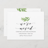 Carte Postale Nouvelle Adresse, Verdure, Faire-part mobile (Devant / Derrière)