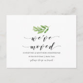 Carte Postale Nouvelle Adresse, Verdure, Faire-part mobile (Devant)