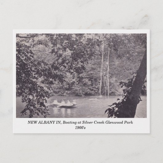 Carte Postale Nouvelle Albany à Glenwood Park 1900 Batterie (Devant)