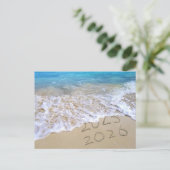 Carte Postale Nouvelle Année 2026 Plage Merci de l'entreprise  (Debout devant)