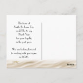 Carte Postale Nouvelle Année 2026 Plage Merci de l'entreprise  (Dos)