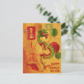 Carte Postale Nouvelle année chinoise du Dragon 2024 (Debout devant)