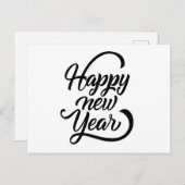 Carte Postale nouvelle année heureuse (Devant / Derrière)