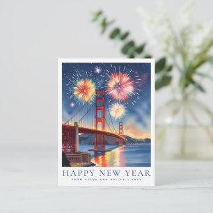Carte Postale Nouvelle année personnalisée San Francisco Feux d'