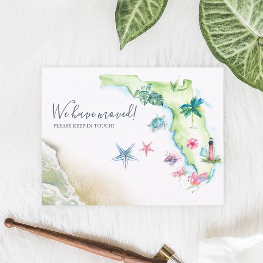 Carte Postale Nouvelle annonce de déménagement de l'État de Flor