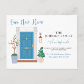 Carte Postale Nouvelle aquarelle d'adresse Nous avons déplacé la (Devant)