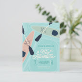 Carte Postale Nouvelle aventure Kayak Couples wedding shower Inv (Debout devant)