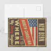 Carte Postale Nouvelle Bern Caroline du Nord (Devant / Derrière)