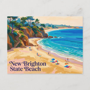Carte Postale Nouvelle Brighton State Beach Californie