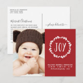 Carte Postale Nouvelle couleur Faire-part de naissance de vacanc (Devant / Derrière)