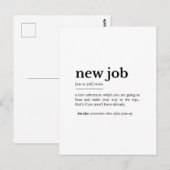 Carte Postale Nouvelle définition d'emploi - Drôle Motivationnel (Devant / Derrière)