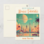 Carte Postale Nouvelle Floride Futuriste Atomique (Devant / Derrière)