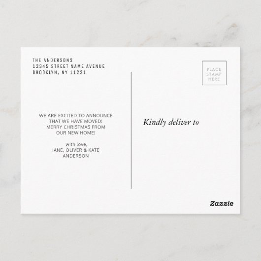 Carte Postale Nouvelle lettre de script de maison de vacances No (Dos)