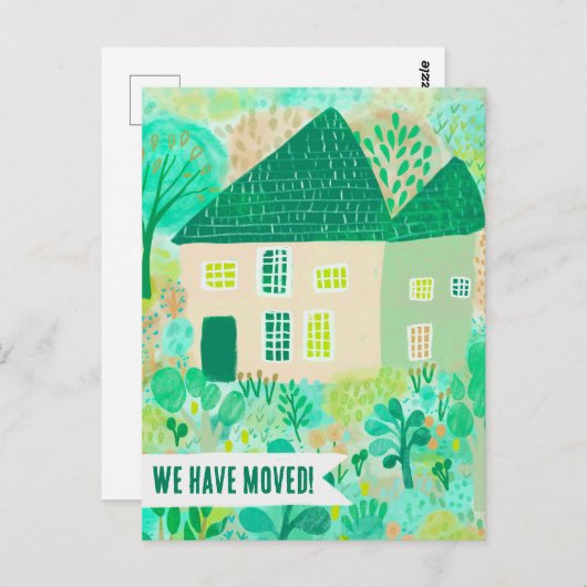 Carte Postale Nouvelle Maison Moving Faire-part Changer d'adress (Devant / Derrière)