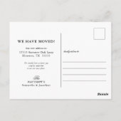 Carte Postale Nouvelle Maison Nouvelle Adresse Fleurs D'Automne (Dos)