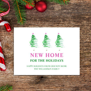 Carte Postale Nouvelle Maison Pour Les Fêtes Annonce De Déména