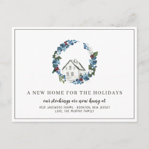 Carte Postale Nouvelle Maison Pour Les Fêtes Annonce De Déménage