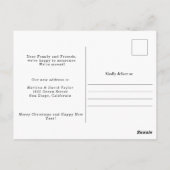 Carte Postale Nouvelle maison pour les fêtes Faire-part de Noël (Dos)