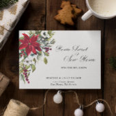 Carte Postale Nouvelle maison pour les fêtes Faire-part de Noël